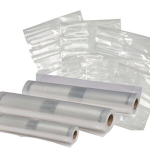 Nesco VS-07V Vacuum Sealer Bag Variety Pack, Bag/Roll Combo, Clear