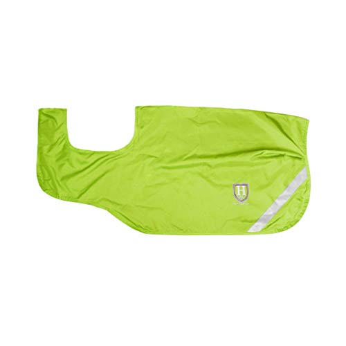 Harrison Howard Climax Horse Sheet Waterproof/Fleece Lining Horse Blanket with Hi-Vis Features Superb Night Safty on Road-Fluorescent Green