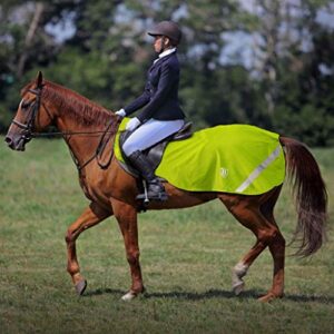 Harrison Howard Climax Horse Sheet Waterproof/Fleece Lining Horse Blanket with Hi-Vis Features Superb Night Safty on Road-Fluorescent Green