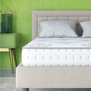 classic brands decker memory foam and innerspring hybrid 10-inch mattress | bed-in-a-box twin xl