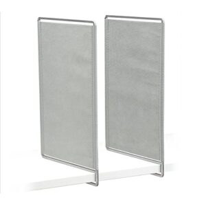 Lynk® Vela™ Shelf Dividers - Linen Closet Organizers and Storage - Linen Storage - Closet Organization - Towel Organizer for Closet (Set of 2) - Platinum