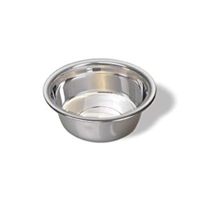 Van Ness Pets Small Lightweight Stainless Steel Dog Bowl, 16 OZ Food And Water Dish, Natural