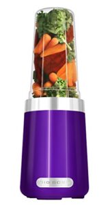 big boss powerful and professional 15 piece high speed 600 watt personal countertop blender/mixer - recipe book included- pulverizes and liquefies fruits and vegetable – simple and easy to use- purple