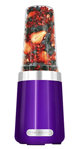 Big Boss powerful and Professional 15 Piece high speed 600 Watt personal countertop blender/Mixer - Recipe book included- Pulverizes and Liquefies fruits and vegetable – Simple and easy to use- Purple