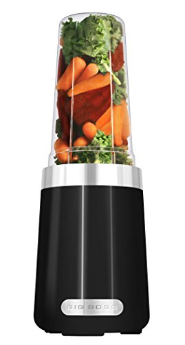 Big Boss powerful and Professional 15 Piece high speed 600 Watt personal countertop blender/Mixer - Recipe book included- Pulverizes and Liquefies fruits and vegetable – Simple and easy to use- Black