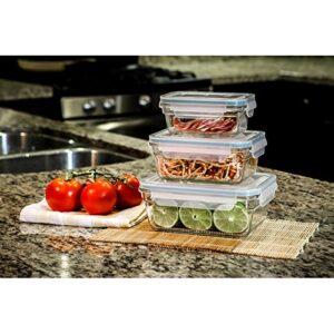 Glasslock 6-Piece Rectangle Oven Safe Container Set