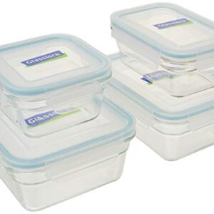 Glasslock 2 Rectangle and 2 Square Assorted Oven Safe Container Set, 4-Piece