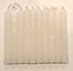 set of 10 4" mini ritual chime / spell candles: white