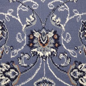 Home Dynamix Ariana Badah Area Rug 3 Piece Set (4'11" x6'11,1'8" x4'11,1'8" x2'8), Border Blue/Ivory