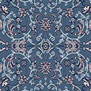 Home Dynamix Ariana Badah Area Rug 3 Piece Set (4'11" x6'11,1'8" x4'11,1'8" x2'8), Border Blue/Ivory