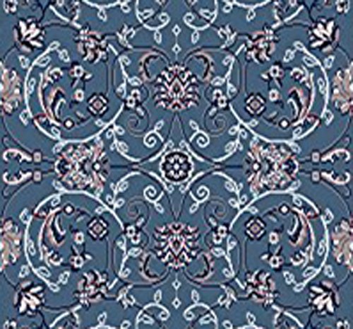 Home Dynamix Ariana Badah Area Rug 3 Piece Set (4'11" x6'11,1'8" x4'11,1'8" x2'8), Border Blue/Ivory