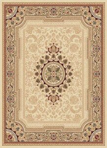 jayden traditional oriental ivory scatter mat rug, 2' x 3'