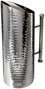 elegance hammered stainless steel pitcher, 60-ounce, silver
