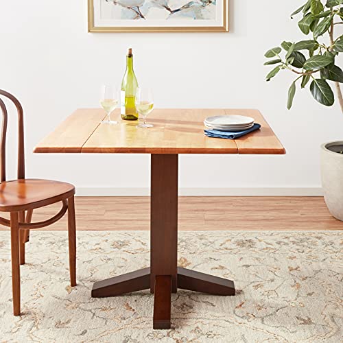 International Concepts Square Dual Drop Leaf Dining Table, 36", Cinnamon/Espresso
