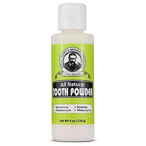 Uncle Harry's Remineralizing Tooth Powder | All Natural Enamel Support & Whitening Toothpaste for Sensitive Teeth | Powder Toothpaste for Gum Health & Fresh Breath (4 oz)