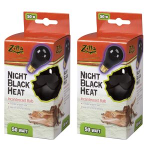 Zilla Night Black Heat Incandescent Bulb for Reptiles [Set of 2] Watt: 50 Watts