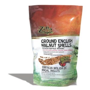 zilla reptile english walnut shell litter [set of 2] size: 5 quarts