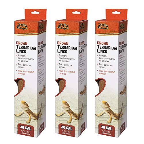 Zilla Terrarium Liner in Brown [Set of 3] Size: 30 Gallons