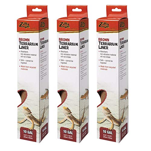 Zilla Terrarium Liner in Brown [Set of 3] Size: 10 Gallons