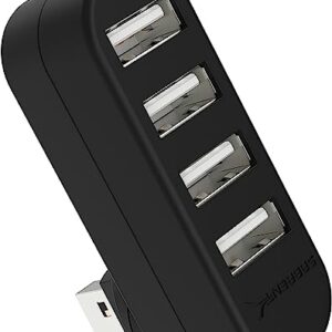 SABRENT 4 Port USB 2.0 Hub [90°/180° Degree Rotatable] (HB-UMN4)