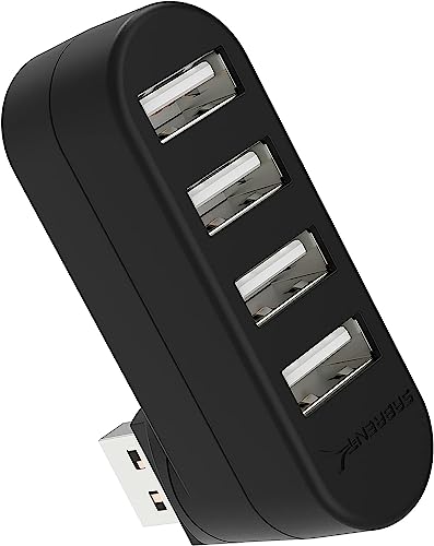 SABRENT 4 Port USB 2.0 Hub [90°/180° Degree Rotatable] (HB-UMN4)