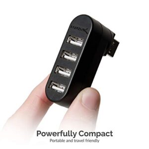 SABRENT 4 Port USB 2.0 Hub [90°/180° Degree Rotatable] (HB-UMN4)