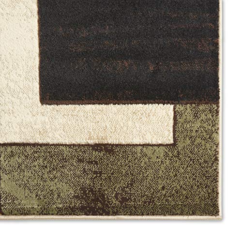 Home Dynamix Tribeca Mason Area Rug 5'2"x7'2", Abstract Brown/Green