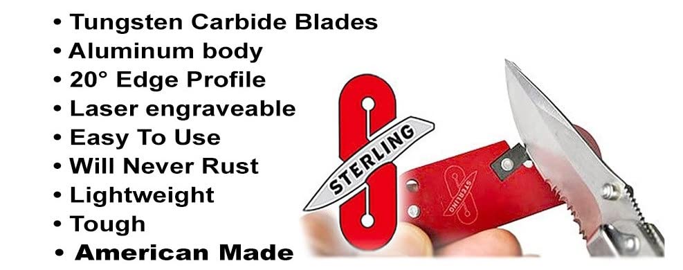 Sterling Sharpener Black Knife sharpener, 3" x 1" x 0.5"