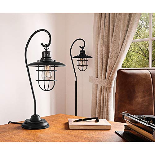 Lite Source LS-21456D/BRZ Lanterna Ii Table Lamp, 10" x 9" x 23"