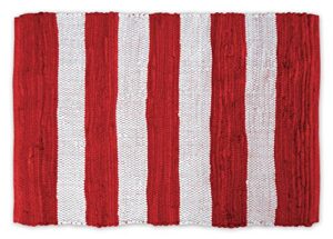 dii contemporary reversible handmade rag rug, 4x6', red