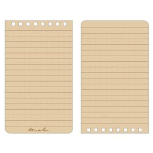 Rite in the Rain Weatherproof Top-Spiral Notebook, 3" x 5", Tan Cover, Universal Pattern (No. 935T)