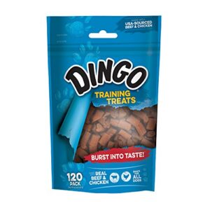 dingo beef & chicken training treats for dogs, 120-count