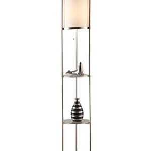 Artiva USA Exeter Durable Glass Display Shelf Floor Lamp