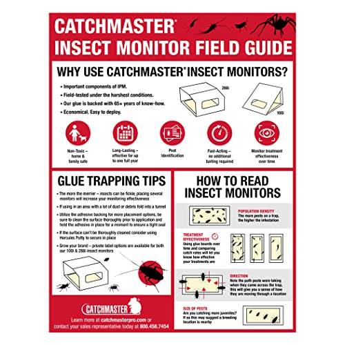Catchmaster Spider & Insect Glue Traps 30-Pk, Brown Recluse Spider Traps, Adhesive Cockroach Killer Glue Boards, Cricket Sticky Traps, Indoor Roach Trap for Home, Garage & Shed, Pet Safe Pest Control