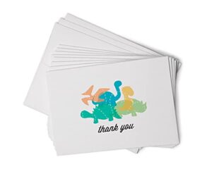 playful dinosaurs thank you cards - 24 cards & envelopes