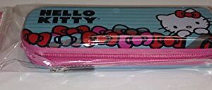 Hello Kitty Pen & Pencil Case ~ Kitty on Blue with Pretty Bow (with Pink Bow Key Chain)