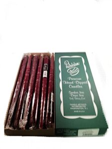 12'' burgundy taper candles made in u.s.a - pack of 12