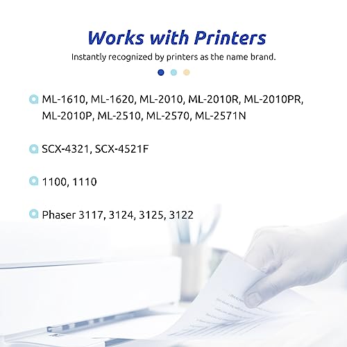 INK E-SALE Compatible Toner Cartridge Replacement for Samsung ML2010 ML-2010D3 ML-1610 (Black, 2-Pack), for use with Samsung ML 2010 MLT-D119S ML-2510 ML-2570 ML-2010P ML-1610 SCX-4321 Printer