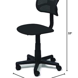 Urban Shop Swivel Mesh Desk Chair, Black