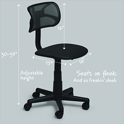 Urban Shop Swivel Mesh Desk Chair, Black