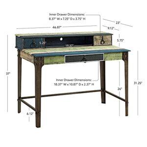 Powell Furniture Calypso Desk, Wood with Multi Color Accents, , 46.75 x 37 x 23.13