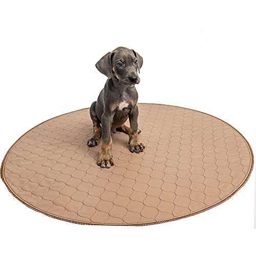 EZwhelp Washable Whelping Dog Pee Pads - Waterproof and Reusable Potty Training Floor Pads - Absorbent Dog Training Bed - Puppy Training Pads Supplies, Absorbent Pet Pen Floor Pad Puppies, 48-in