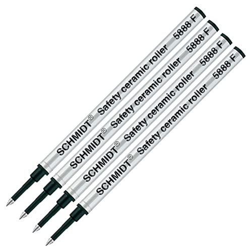 SCHMIDT 4 Pack - Black 5888 Fine Tip Metal Refill