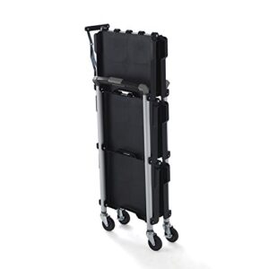 Olympia Tools 85-188 Pack-N-Roll Folding Collapsible Service Cart, Black, 50 Lb. Load Capacity per Shelf