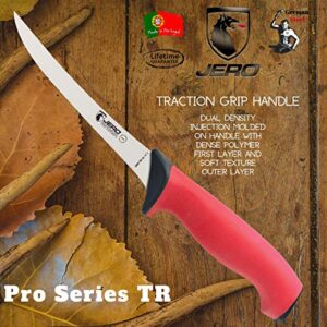 JERO TR 6" Traction Grip Curved Boning Knife With Santoprene Non-Slip Handle