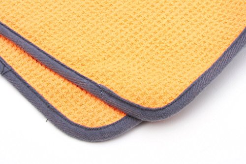 One Pass Hydroglide 14" Waterblade Silicone Y-Bar Squeegee Yellow with XL Micro Fiber Towel