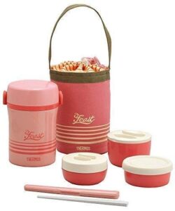 thermos stainless lunch jar coral pink jbc-801 cp