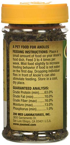 Zoo Med Anole Food For Small Lizards, 0.4 Ounce Bottle