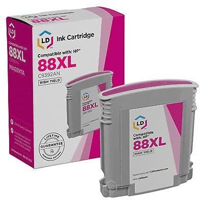 LD Products Remanufactured Ink Cartridge Replacement for HP 88XL High Yield (Black, Cyan, Magenta, Yellow, 4-Pack)