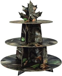 havercamp next camo party cupcake stand | 1 count | great for hunter themed party, camouflage motif, birthday event, graduation party, father's day celebration
